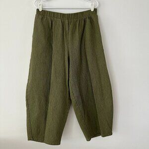 Relaxed 100% Cotton Olive Pants from April Meets October, L/XL